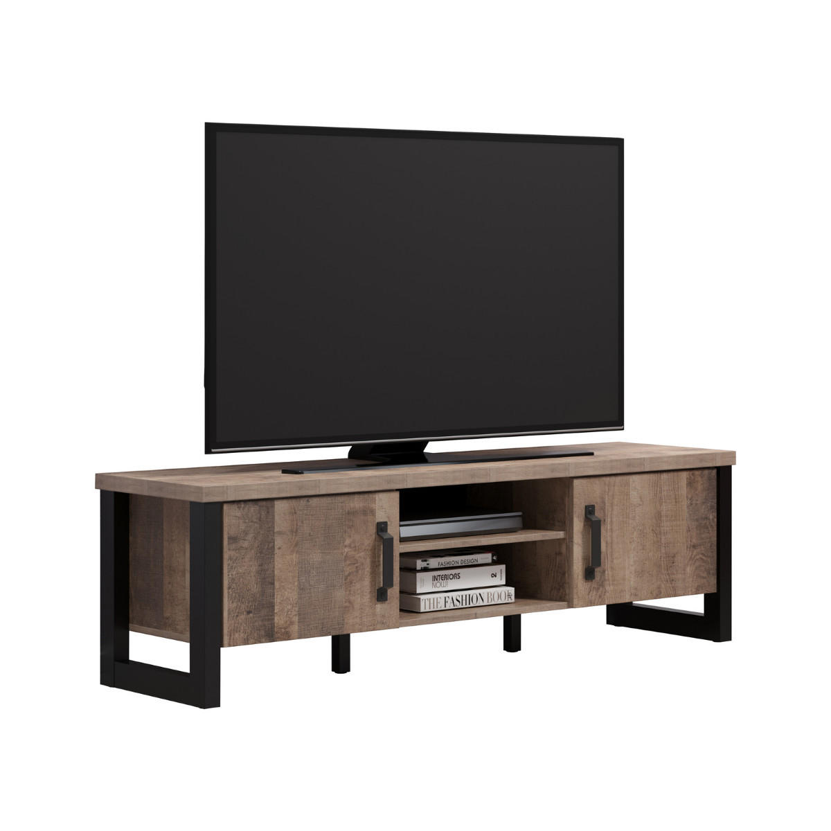 LOWBOARD Emile Eiche Dekor - Eichefarben, Holzwerkstoff (166/166/50cm) - ebuy24