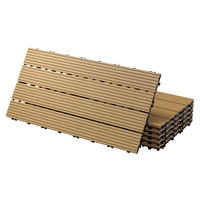 TERASOVÁ DLAŽBA Teak 12 kusů - teaková, kompozitní dřevo (60/30/2cm) - ECD-Germany
