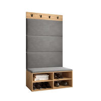 GARDEROBEN-SET 84/184/42 - Eichefarben/Grau, Holz (84/184/42cm) - MÖBEL KRYSPOL