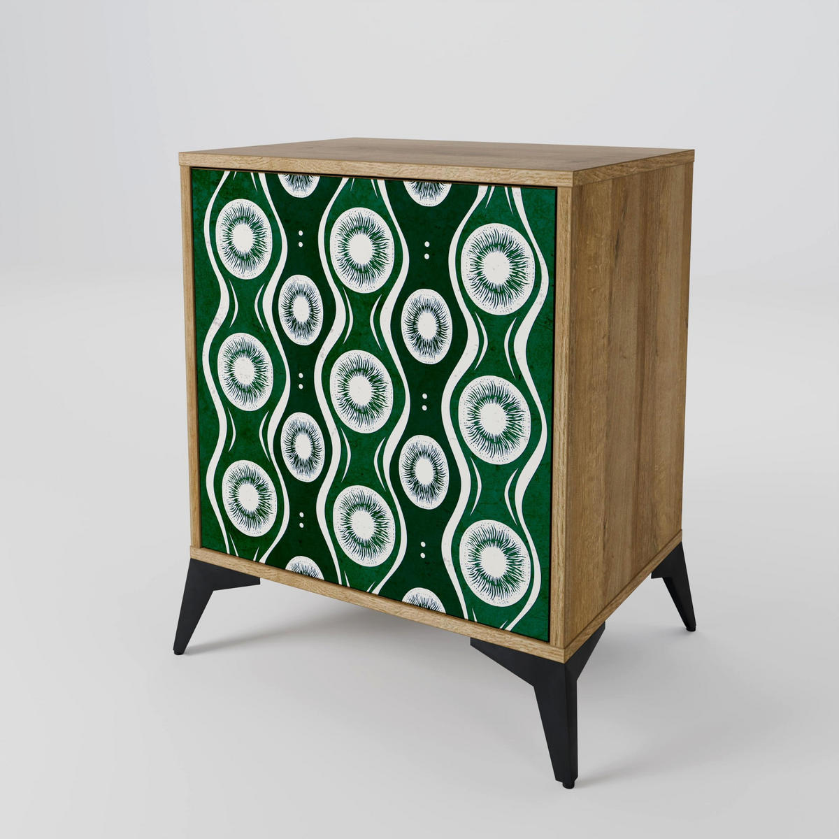 SIDEBOARD GREEN EYES, Eichefarben, 57,5x42x57,5 cm, Ohne Füße - Eichefarben/Multicolor, Holzwerkstoff (57.5/57.5/42cm) - SpaceRebels