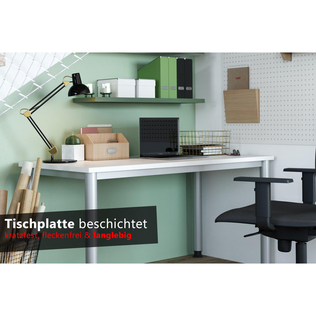 Thumbnail - bümö Schreibtisch, Wildeiche, Graphit, Holzwerkstoff, Nachbildung,Eiche, Rechteckig, 120x74x67.2 cm, FSC Mix, Arbeitszim...