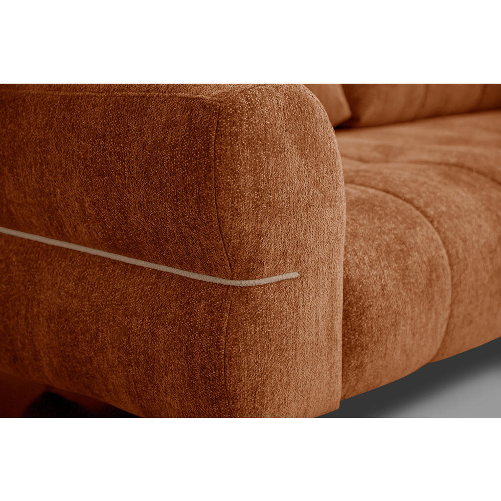 Thumbnail - Courtois Laville Sofa, Dunkelorange, Textil, Rechteckig, 176x88x99 cm, Wohnzimmer, Sofas & Couches, Sofas, 3-Sitzer Sofa...