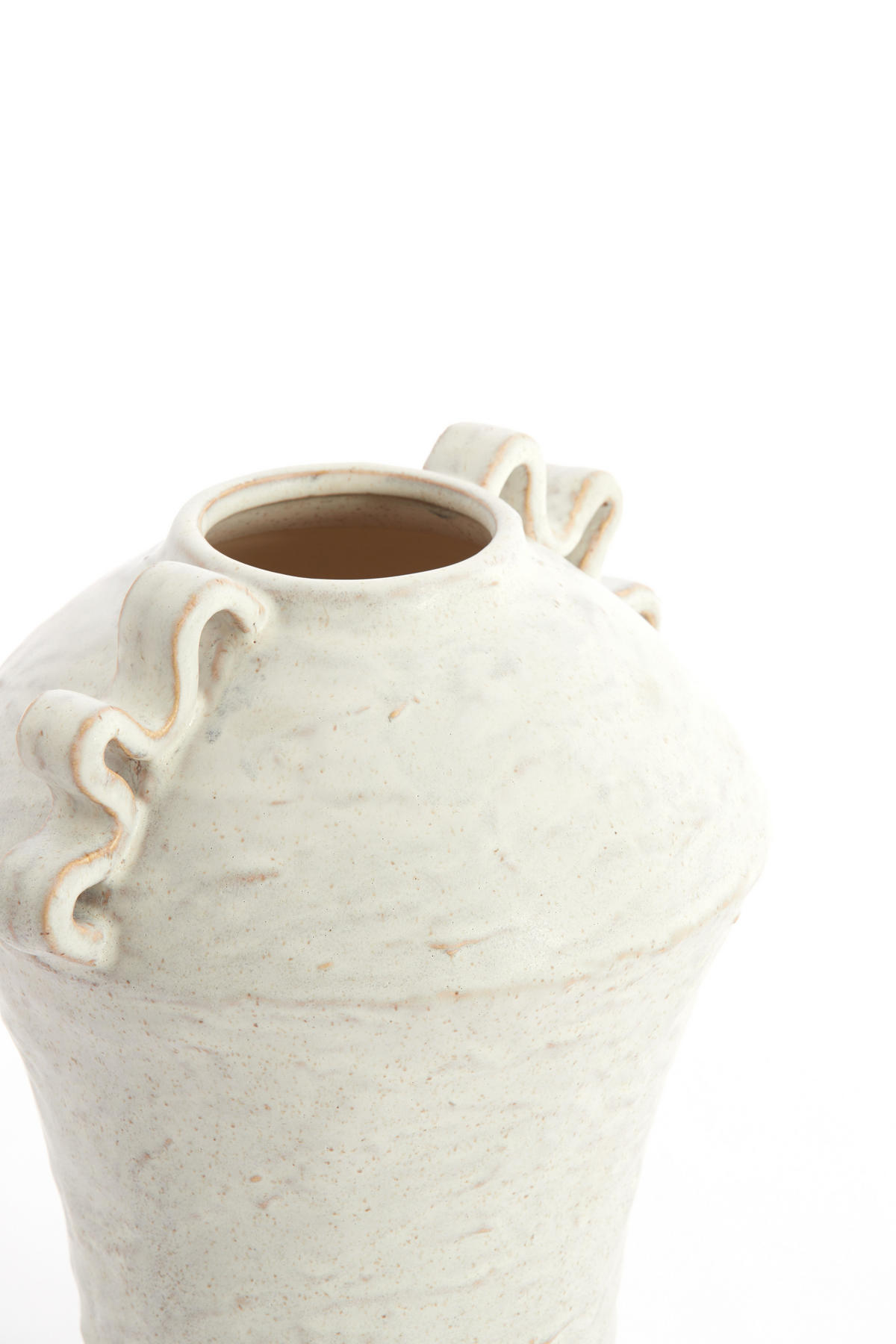 VAZE Volca Weiß 24/20.5/28 cm - Weiß, Keramik (28cm) - Light & Living