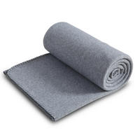 FLEECEDECKE eco-line grau meliert 130/160 cm Ketteleinfassung Anti-Pilling - Grau, Textil (130/160cm) - wometo
