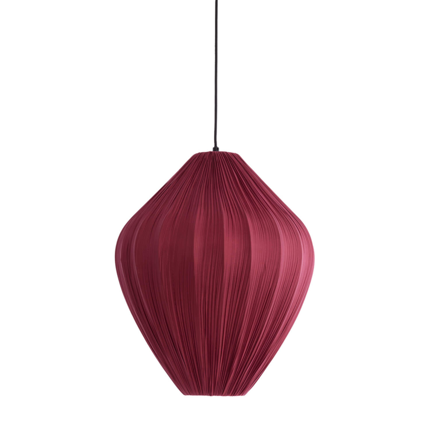 HÄNGELAMPE - Rot - 47/47/55 cm - Rot, Textil (47/47/55cm) - Light & Living