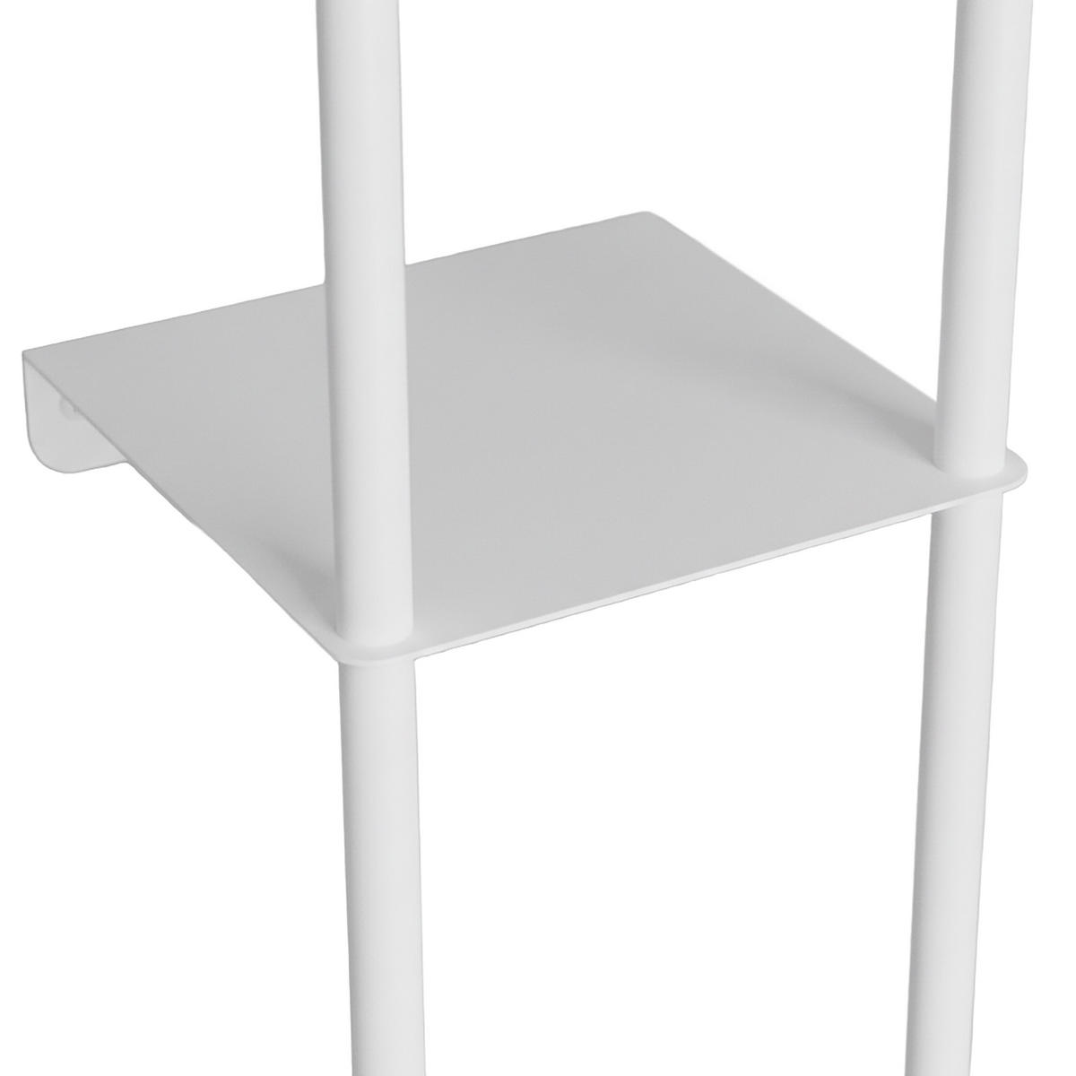 STENOVÝ vešiak na uteráky - biela, kov (20/83.5/20cm) - Relaxdays