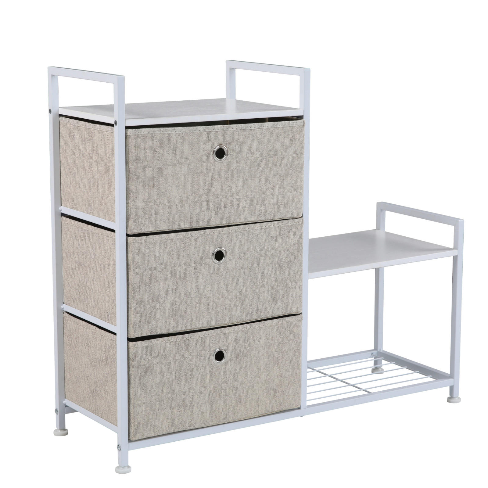 SCHUBLADEN-REGAL - Beige, Metall (85/76/29cm) - SVITA