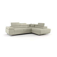 ECKSOFA EMILY mit Schlaffunktion Quelle 03 Rechts - Beige, Textil (275/200cm) - Bedante