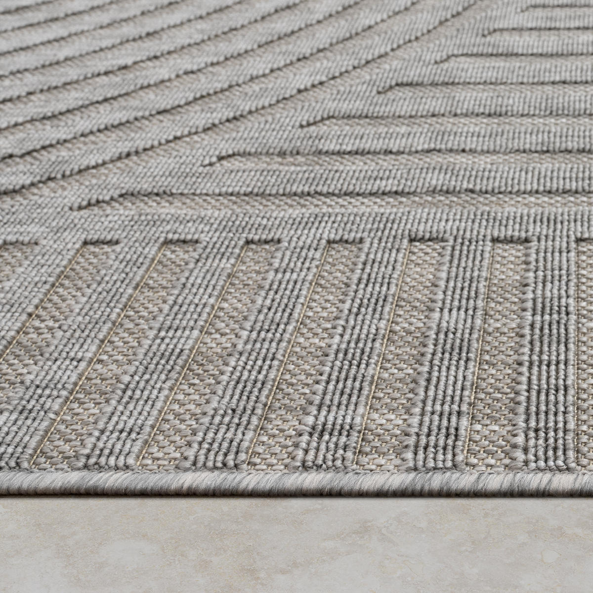 OUTDOORTEPPICH 160/230 cm Brugge 227 - Grau, Textil (160/230cm) - Paco Home