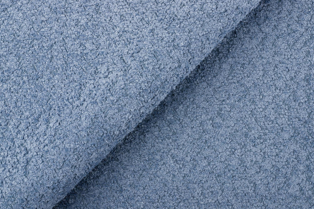 POLSTERBETT Arles 200/200 cm Boucle Stoff - Blau/Hellbraun, Holz/Textil (200/200cm) - S-Style Möbel