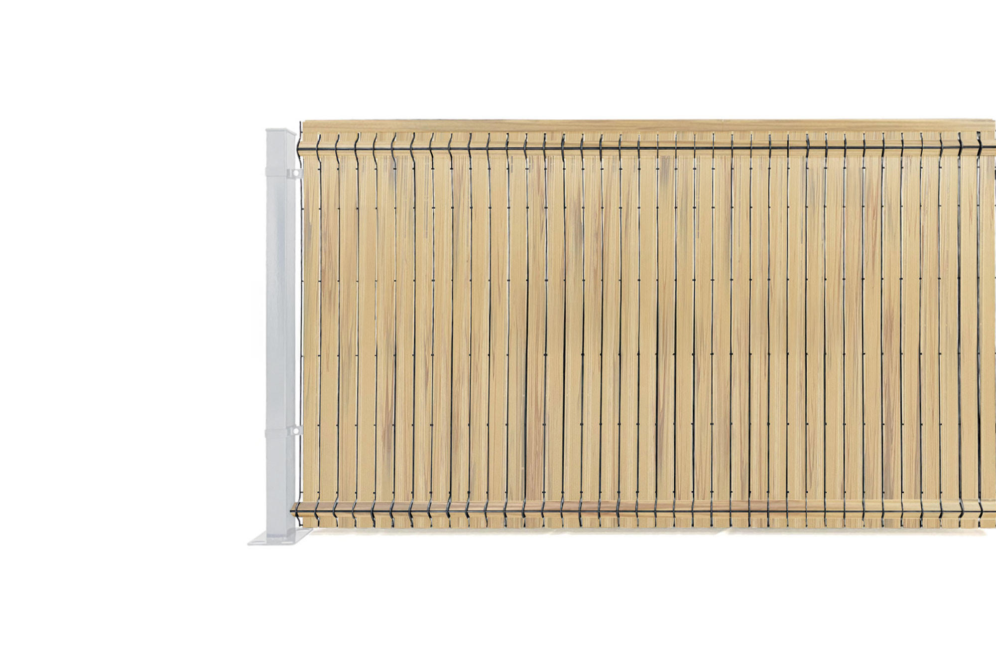 PVC-SICHTSCHUTZLAMELLEN-STEIF-SET Cinto beige 10m H.120cm - Mit clips und Endprofil - Mit clips und Endprofil - Beige, Kunststoff (1000/123cm) - Casanoov