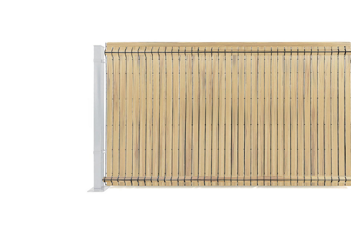 PVC-SICHTSCHUTZLAMELLEN-STEIF-SET Cinto beige 4m H.120cm - Mit clips und Endprofil - Beige, Kunststoff (400/123cm) - Casanoov