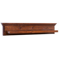 WANDREGAL Akazie 124x22x24 nougat lackiert OXFORD #334 - Dunkelbraun, Holz (124/24/22cm) - Massivmoebel24