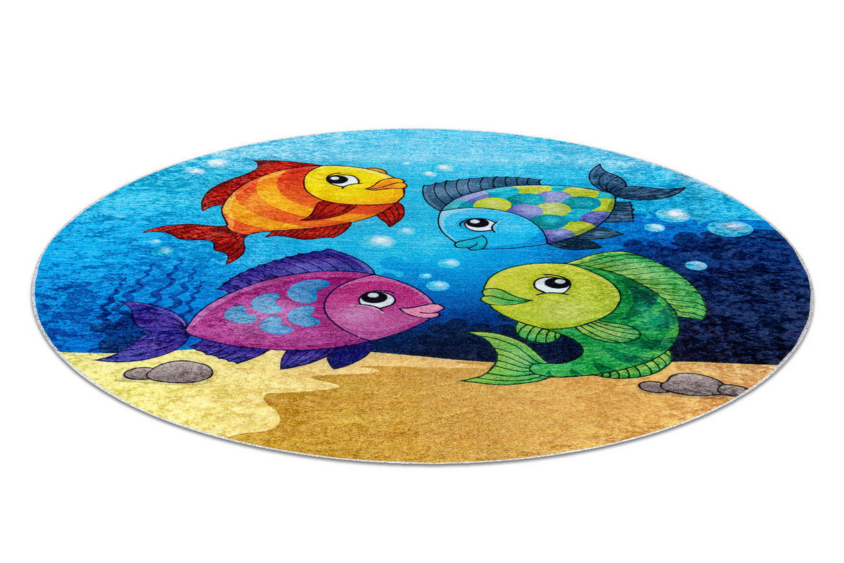 TEPPICH Junior 80 cm - Blau, Textil (80/80cm) - rugsX
