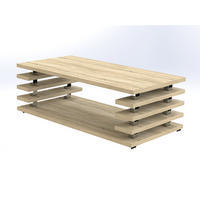 COUCHTISCH rechteckig Sonoma Eiche Ablage 120/40/60 cm - Sonoma Eiche, Holzwerkstoff (60/120/40cm) - designimpex