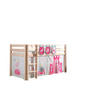 KINDERBETT Karolina 210x114x106 Massivholz Natur Textilset Princess 3 - Magenta/Kieferfarben, Holz (90/200cm) - 58aufmkessel