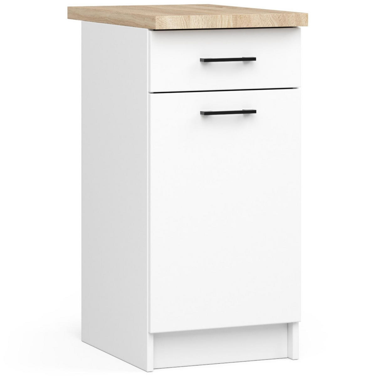 KUCHYŇSKÝ BLOK Beton, bílá 203/240/46 - bílá, kompozitní dřevo (240/203/46cm) - RAUMHIRSCH FURNITURE
