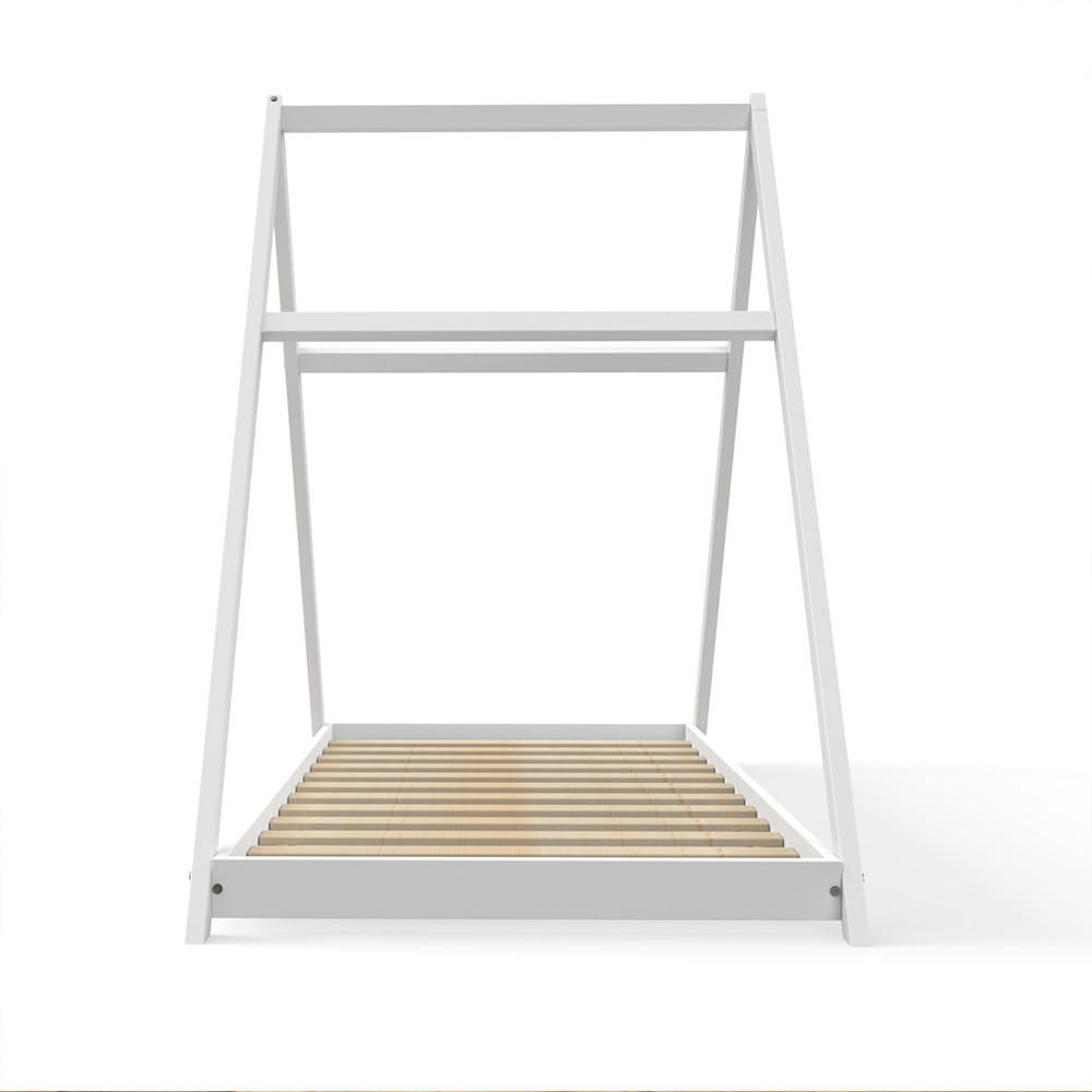 HAUSBETT APACHE MIT LATTENROST/ KINDERBETT 90X190 - WEISS - Weiß, Holz (100/148/208cm) - Weber Industries