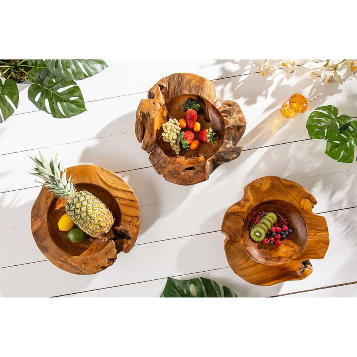 SCHALE NATURE ROOT Teakholz Wurzelholz Teakholzfarben 40 cm - Braun, Holz (40/12/40cm) - riess-ambiente
