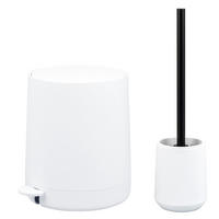 BAD-ACCESSOIRES-SET TESERO, Soft-Touch, weiß - Weiß, Kunststoff (22.5/25.5/25cm) - eluno