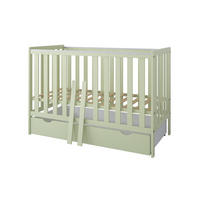 BABYBETT Lio mit Matratze und Schublade - Mintgrün, Holzwerkstoff (60/120cm) - kiki design