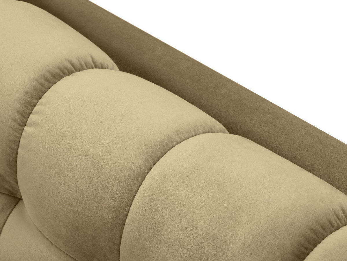 ECKSOFA rechts Mamaia aus Samt beige 5 Sitzplätze - Beige, Textil (185/293cm) - Micadoni