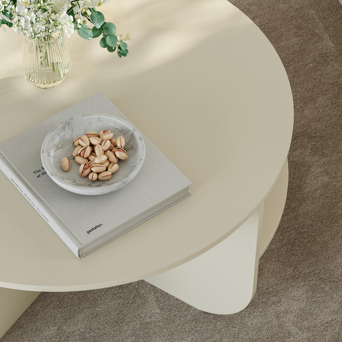 COUCHTISCH Reykhon 80/80/41 cm - Sandfarben, Holzwerkstoff (80/80/41cm) - [en.casa]