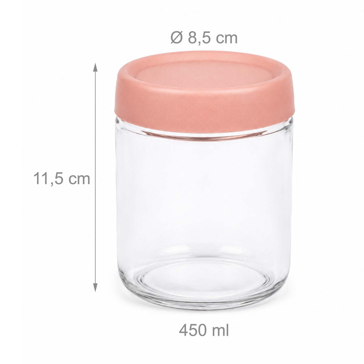 4XZAVAŘOVACÍ sklenice - průhledná, plast/sklo (0.45L) - Relaxdays