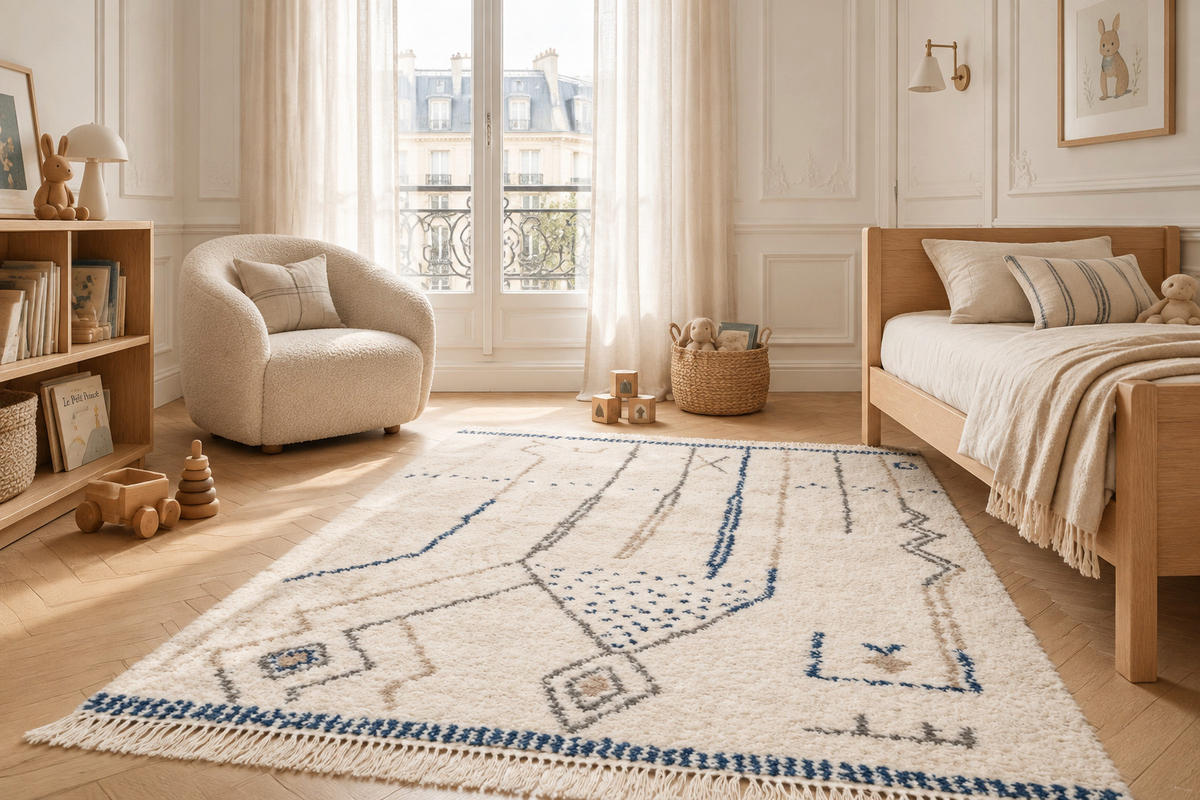TEPPICH weich Ethno-Stil blau - Blau, Textil (200/290cm) - AFK Living
