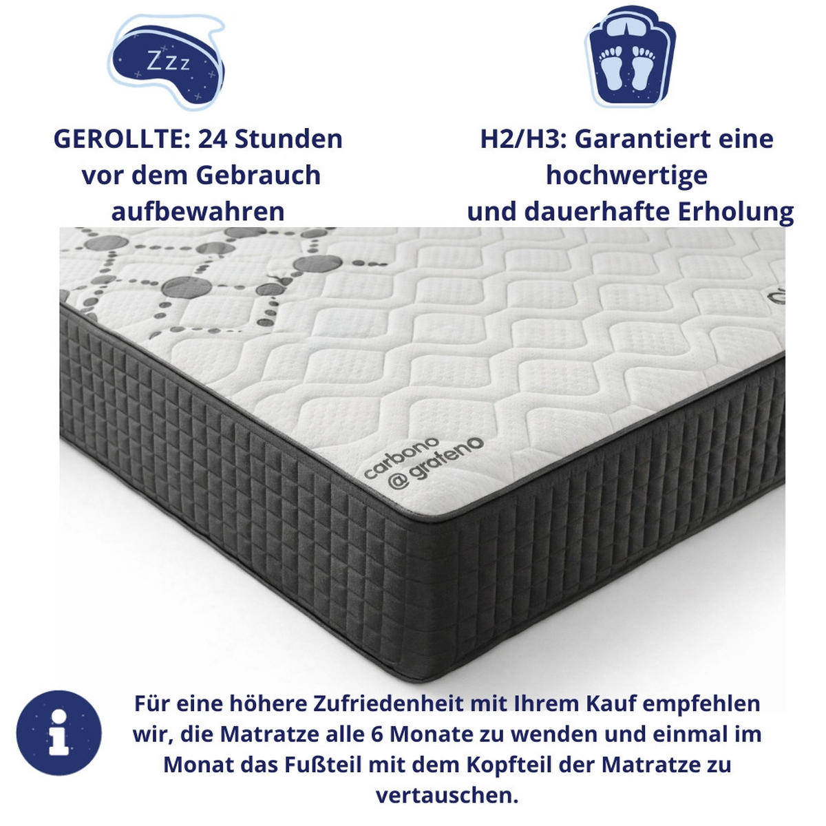 KALTSCHAUMMATRATZE Serenity H3/H4 90x190 - Weiß, Textil (90/190cm) - Dagostino Home