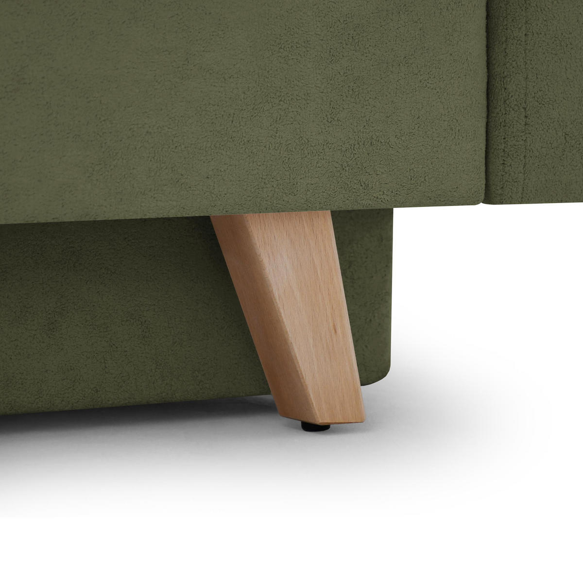 ECKSCHLAFSOFA Vinci mit universelle Ottomane, Grün - Buchefarben/Grün, Textil (236/151cm) - Beautysofa