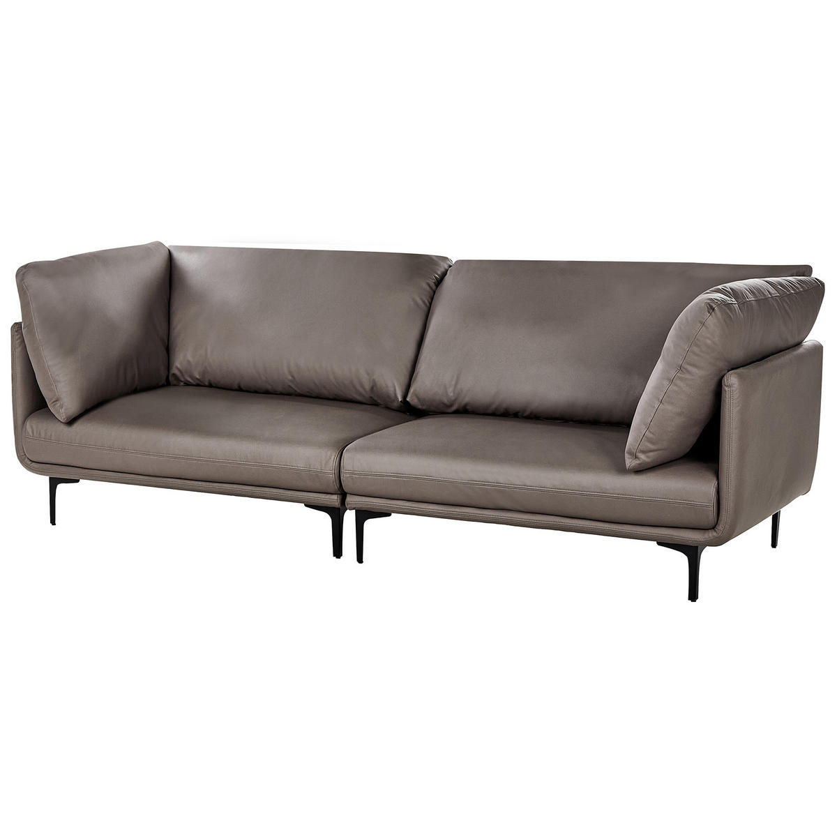 POHOVKA 3-místná Látka Hnědá Revsnes - hnědá, textil (242/86/81cm) - Beliani