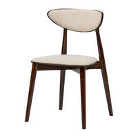 STUHL Ryga II 48 x 45 x 80 cm, mit gepolsterter Rückenlehne und Sitzfläche, beige, nuss warmia - Beige/Dunkelbraun, Metall (48/80/45cm) - Margaret Hadas24