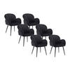 STUHL mit Armlehnen 6er-Set - Samt & Metall - Schwarz - LANSENA - Schwarz, Textil (65/81/56cm) - Pascal Morabito