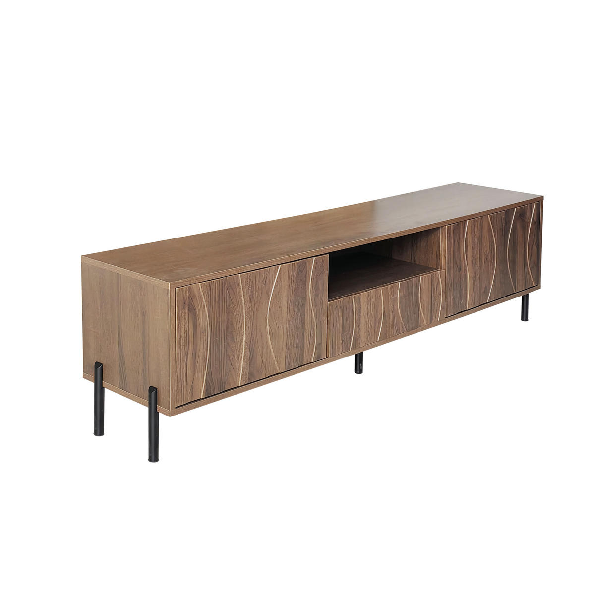TV-LOWBOARD Natur 160/35/46 cm - Naturfarben, Holzwerkstoff (160/46/35cm) - PANGIVO