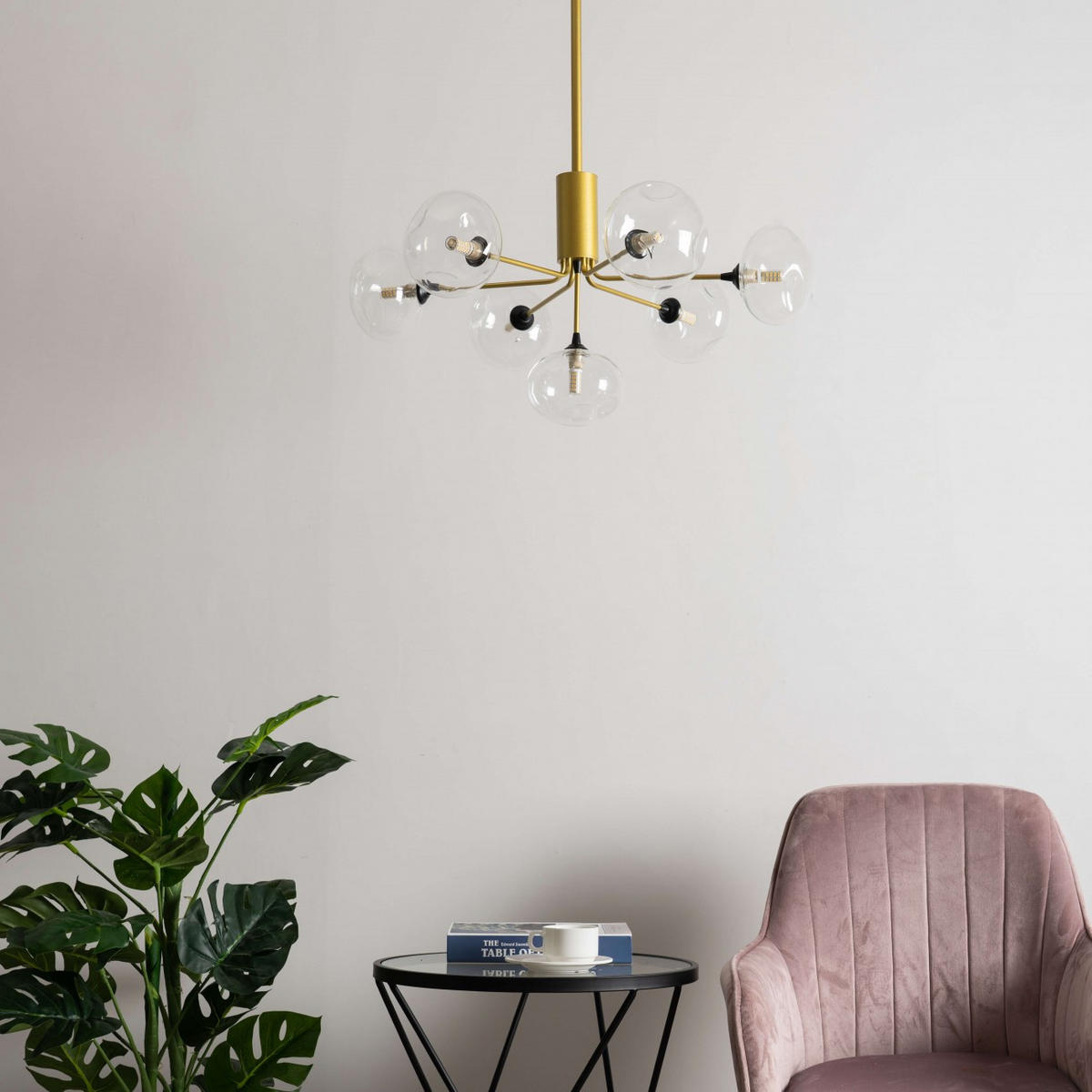 HÄNGELEUCHTE Erell, Gold / Messing, 70cm - Goldfarben, Glas (86.5/70/36.5cm) - KOSILUM