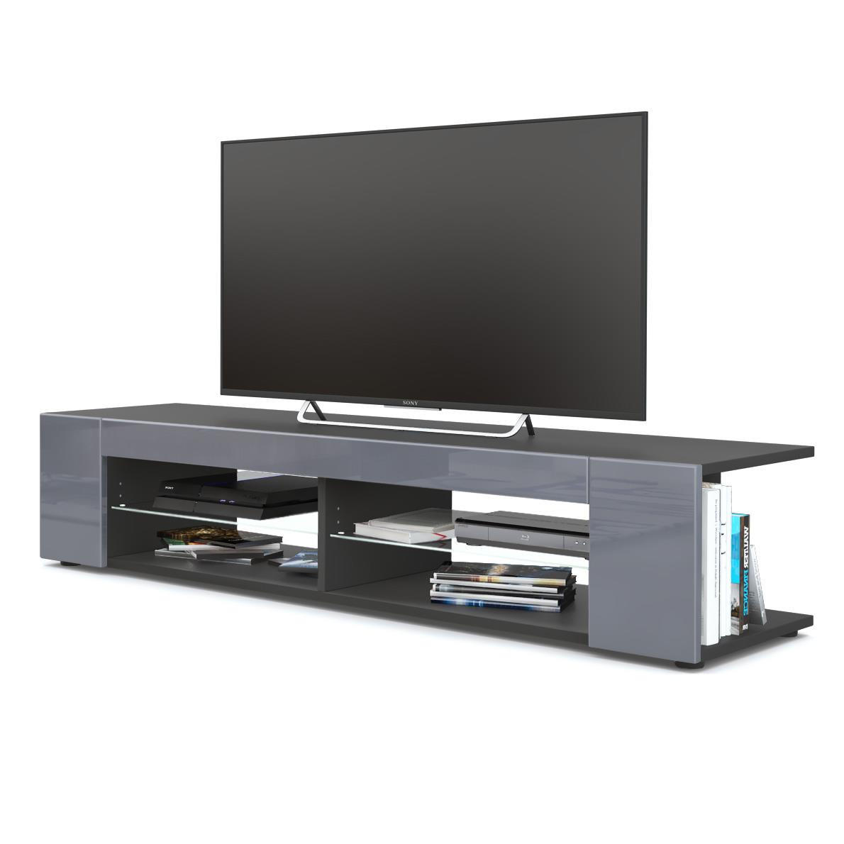 Vladon Lowboard Grau 134.5x30.5x38.5 cm