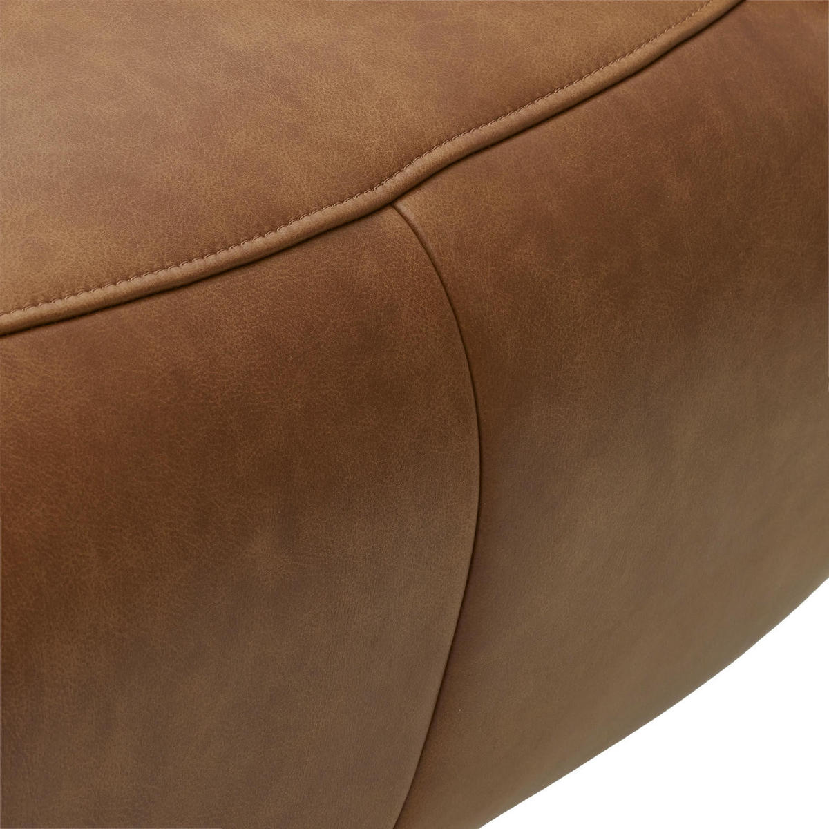RELAXSESSEL Echtleder Cognac Braun - Schwarz/Braun, Leder/Metall (79/115/85cm) - Furnhouse