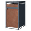 MÜLLTONNENBOX 1er Anthrazit-Rostoptik - Rotbraun, Metall (80/116.3/68cm) - ML-DESIGN