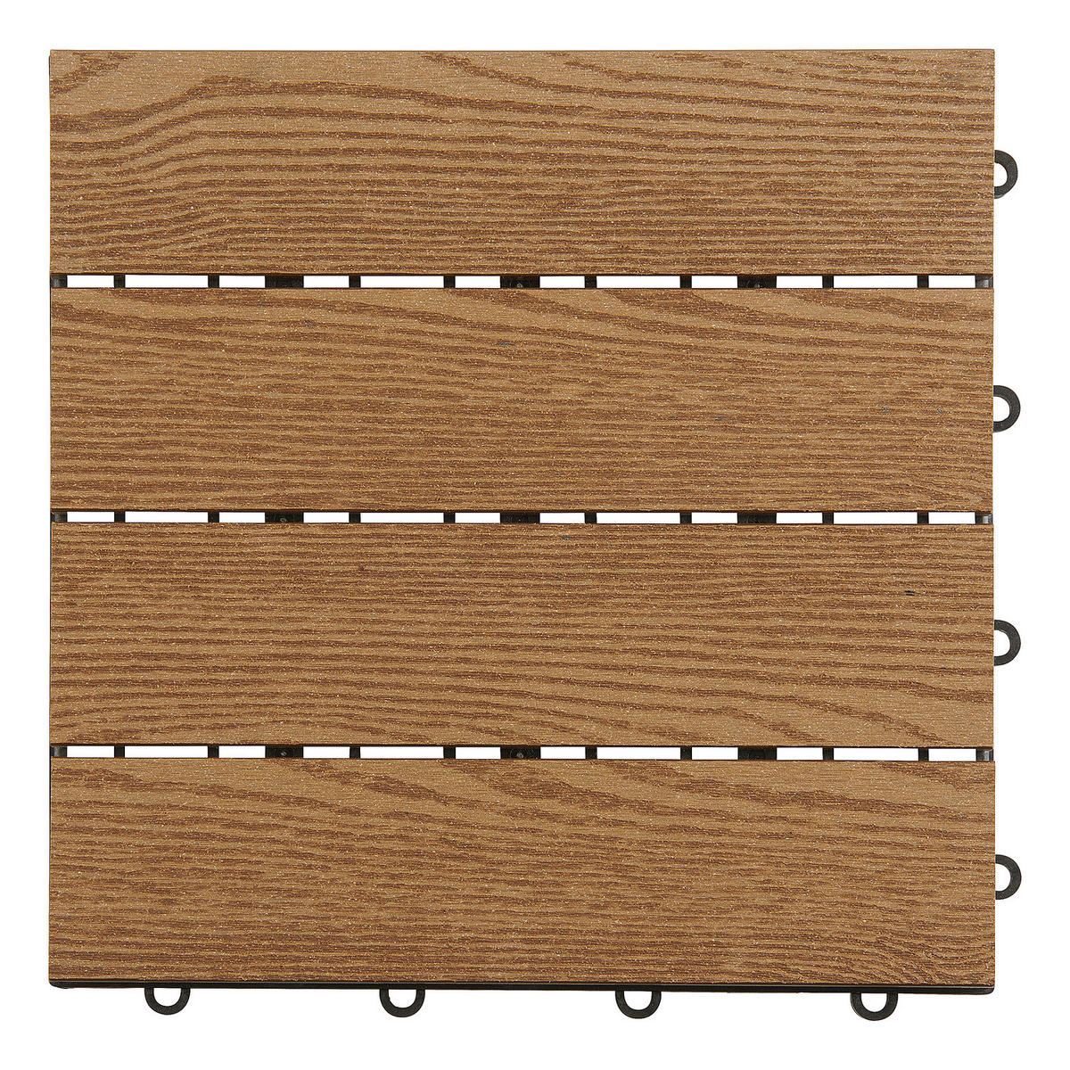 TERRASSENFLIESE - 11er-Set - Hellbraun, Kunststoff (30/30/2.4cm) - home24