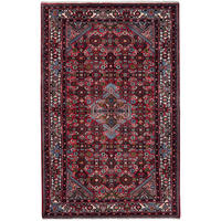 ORIENTTEPPICH handgeknüpft Assadabad Rot 200/127 cm Schurwolle - Rot, Textil (127/200cm) - Looma