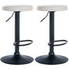 BARHOCKER 2er Set Lederlook weiß - Weiß, Textil/Metall (38.5/60/38.5cm) - CLP