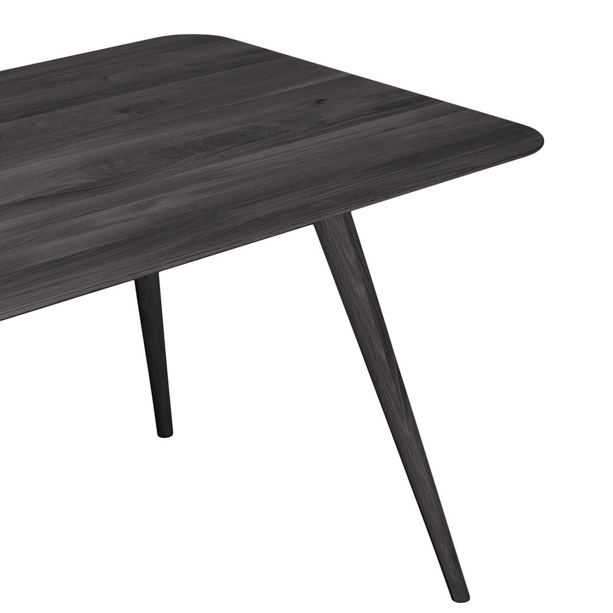 MASSIVER ESSTISCH - Massivholz - Eschefarben, Holz (90/220/75cm) - home24