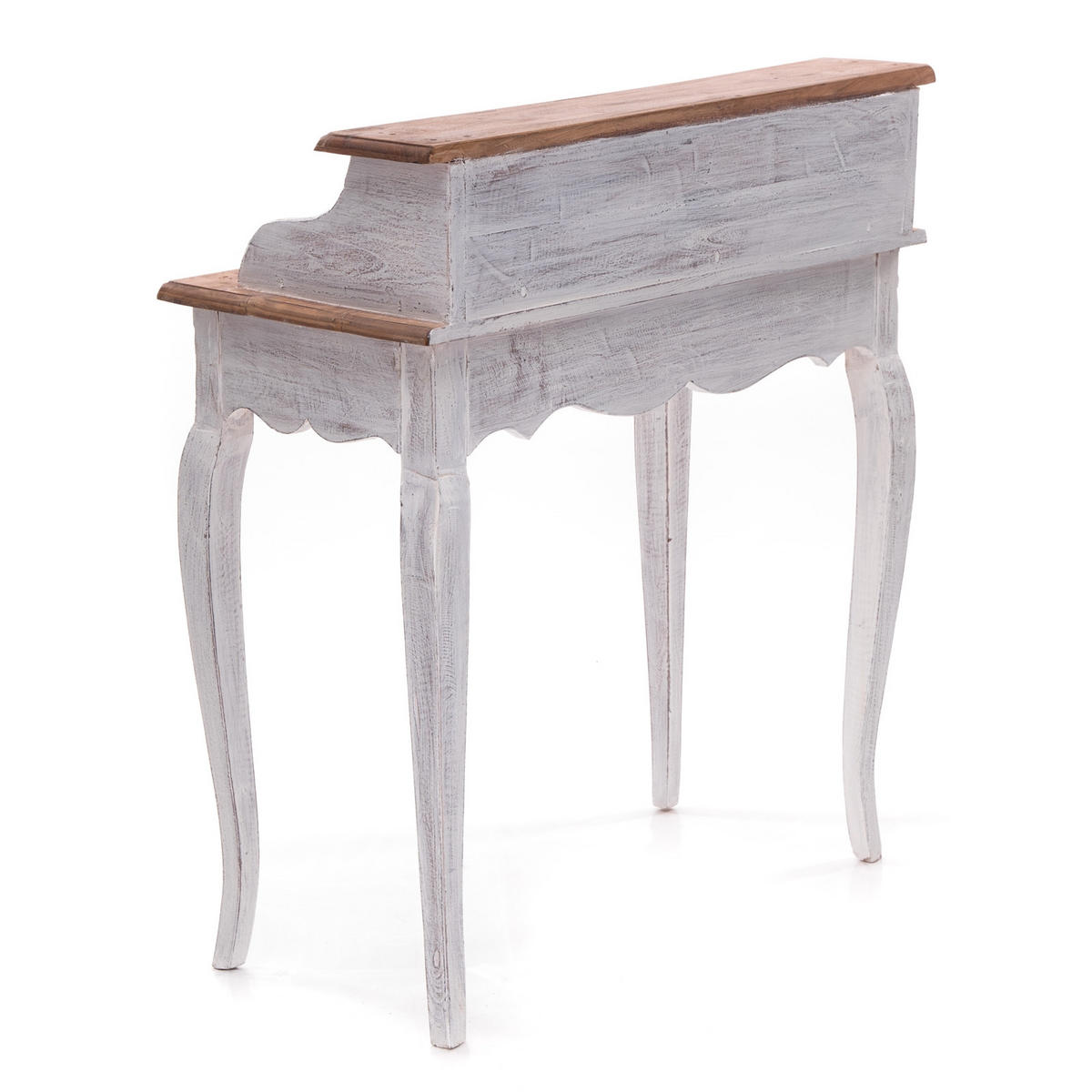 SEKRETÄR Napoleon Mahagoni Massivholz, mit Schublade 05 weiß-natur - Multicolor, Holz (40/80/92cm) - DESIGN DELIGHTS