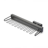 KRAWATTENHALTER seitlich ausziehbar Quartz, Kunststoff und Aluminium, Titanium - Titanfarben, Kunststoff (10/17/44.5cm) - EMUCA