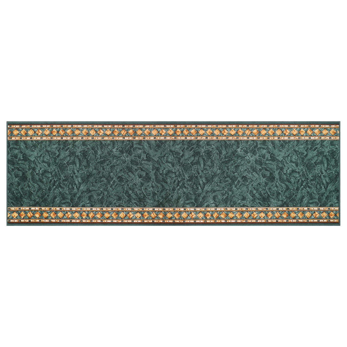 TEPPICHLÄUFER Anti-Rutsch Dunkelgrün rutschfest Gummiunterlage 67/200 cm - Dunkelgrün, Textil (67/200cm) - Tapiso