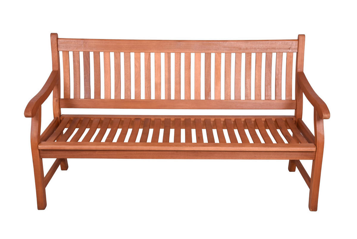 GARTENBANK Malmo 3-Sitzer Terrassenbank - Braun, Holz (158/90/68cm) - DELUKE