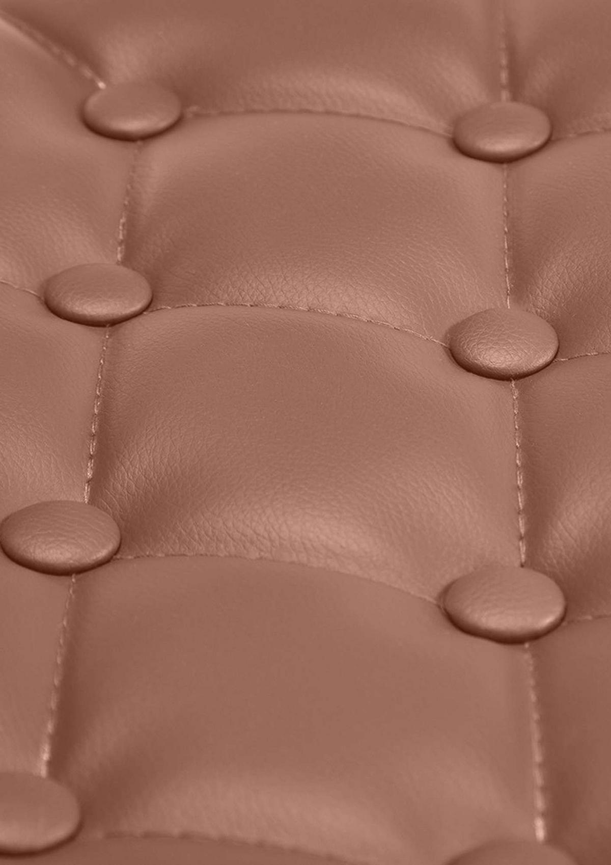 DREHSTUHL Lederlook cognac - Chromfarben/Cognac, Textil/Metall (62/78/55cm) - CLP