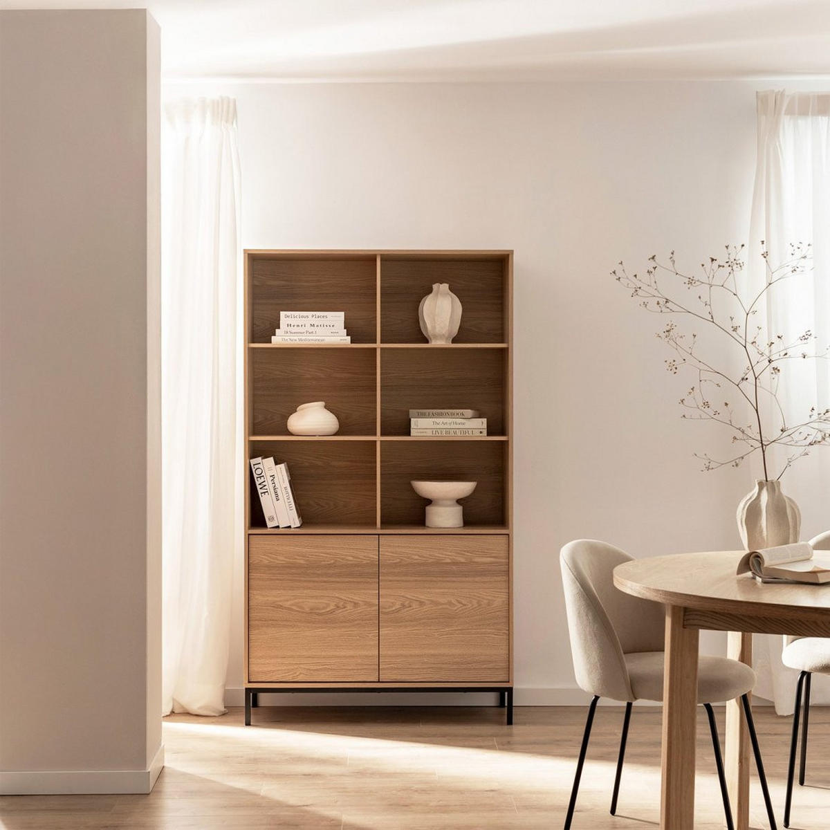 BÜCHERREGAL Remi Natürlich 100 cm x 175 cm - Naturfarben, Holzwerkstoff (100/175/35cm) - Klast Home