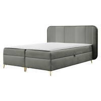 BOXBETT Fandy - Goldfarben/Grau, Holz/Textil (120/200cm) - MIRJAN24